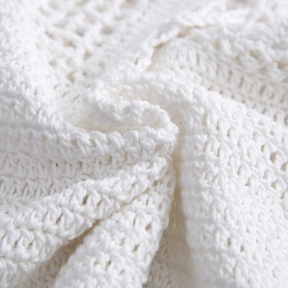 NWOT White Boho Off Shoulder Dress Crochet Boho - Picture 4 of 6